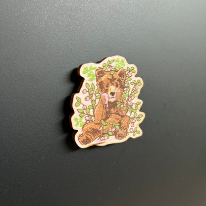 Huckleberry Cub - Wooden Magnet (Printed)