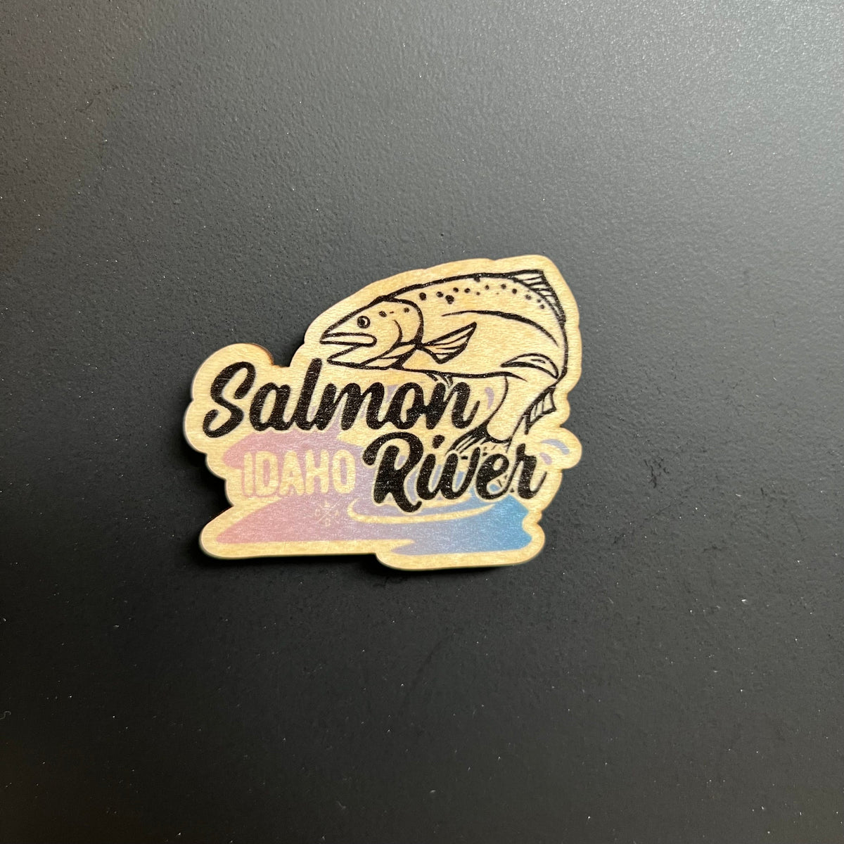 Salmon River Idaho Wooden Magnet (Printed)