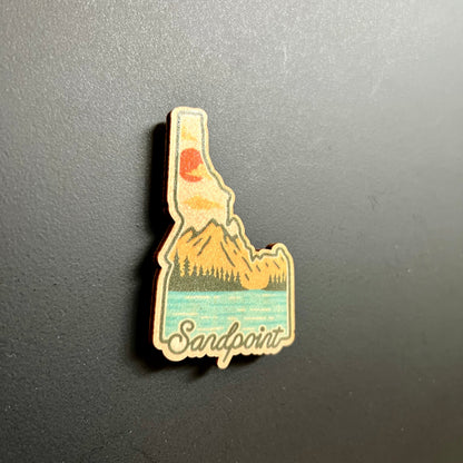 Sandpoint Idaho State - Wooden Magnet (Printed)