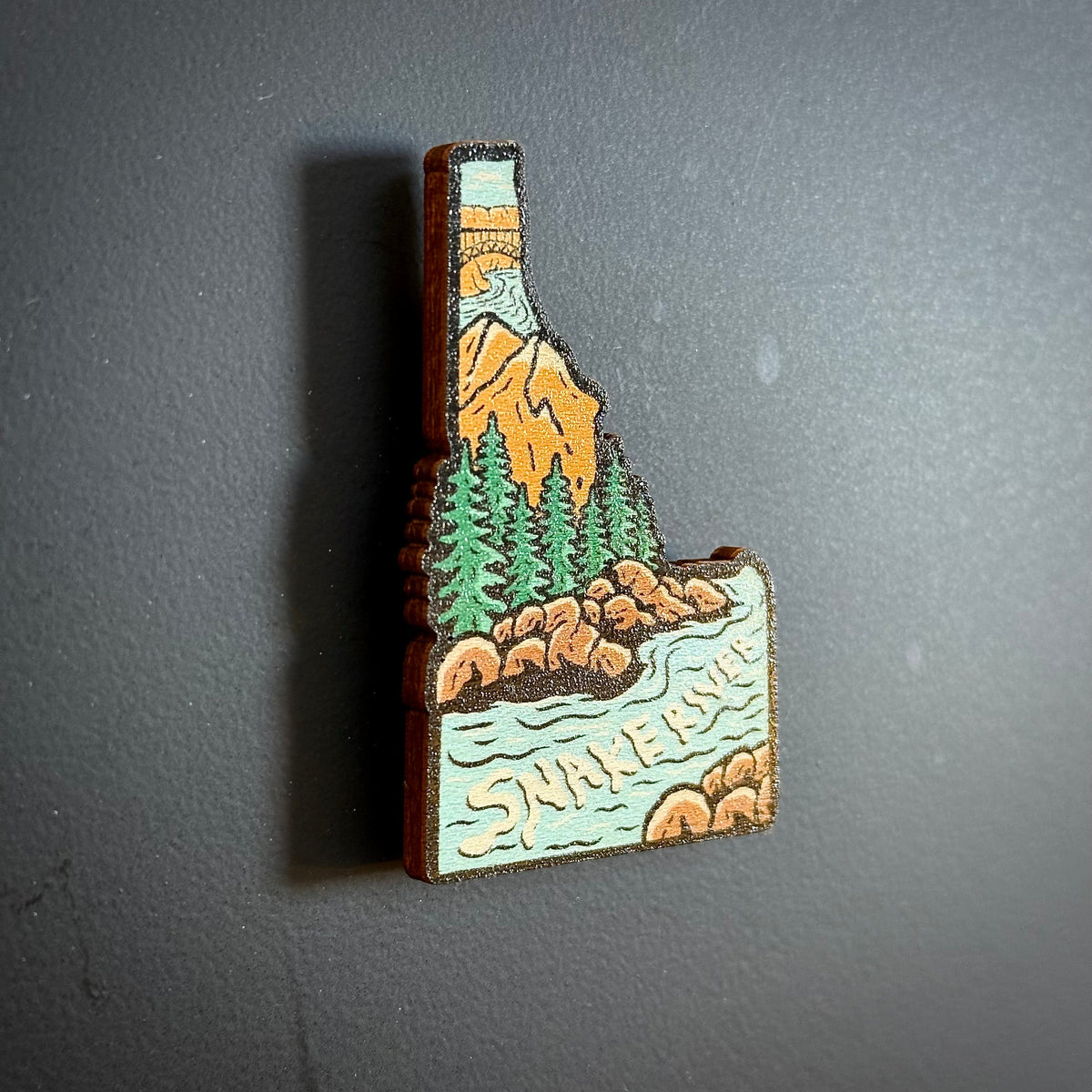 Snake River Idaho Wooden Magnet (Printed)