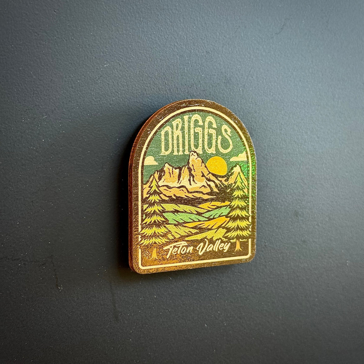 Driggs Teton Valley Wooden Magnet (Printed)