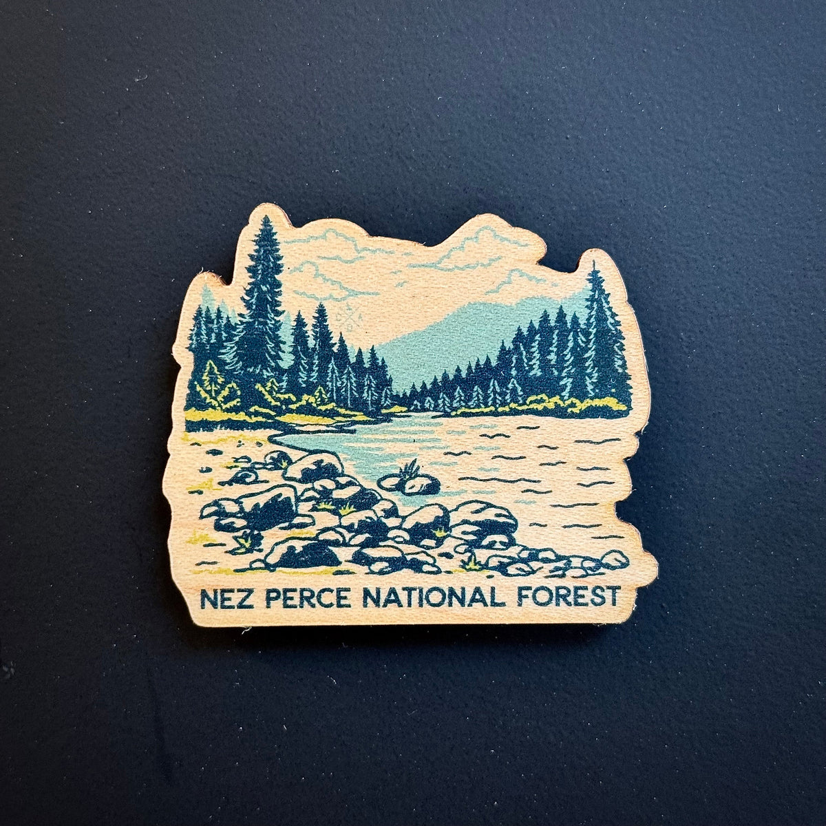 Nez Perce National Forest Wooden Magnet (Printed)