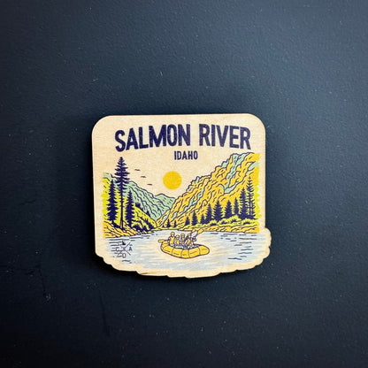 Salmon River Idaho Wooden Magnet (Printed)