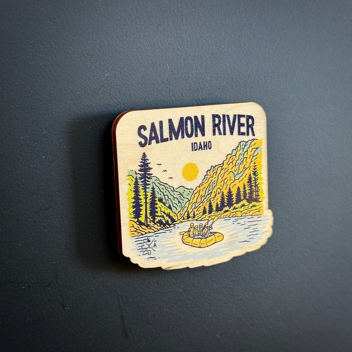 Salmon River Idaho Wooden Magnet (Printed)