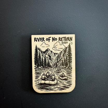 River Of No Return Idaho Wooden Magnet (Printed)