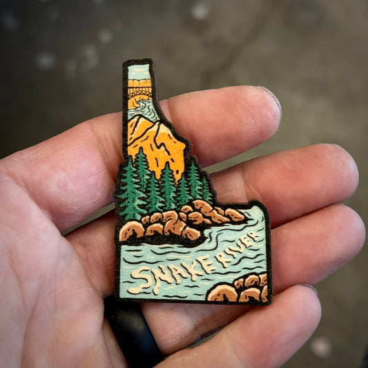Snake River Idaho Wooden Magnet (Printed)
