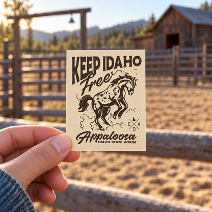 Keep Idaho Free Sticker - Tan