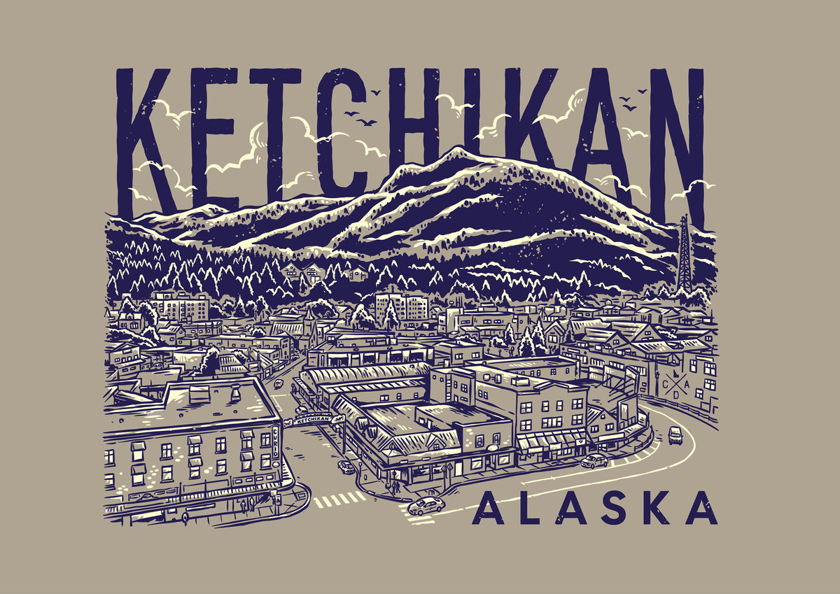 Ketchikan Alaska Skyline Tee