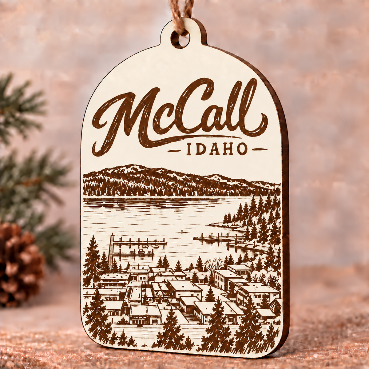McCall Downtown Lake View Ornament