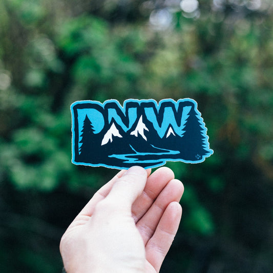 PNW Mountain Scene Sticker