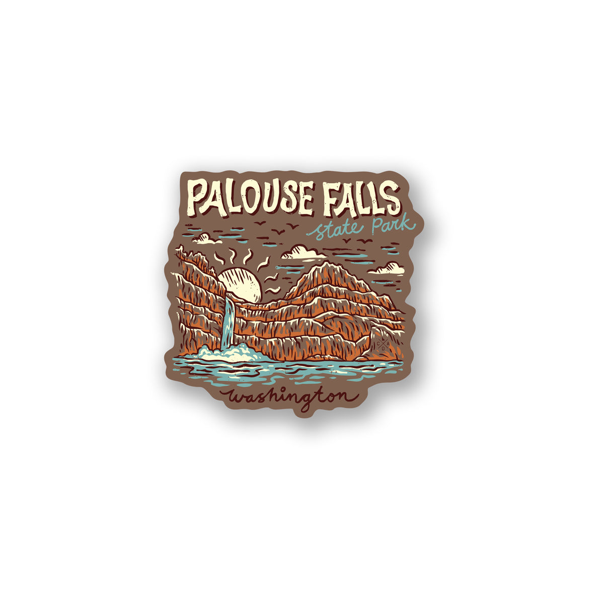 Palouse Falls Sunrise Sticker