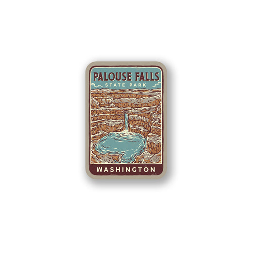 Vintage Palouse Falls Sticker