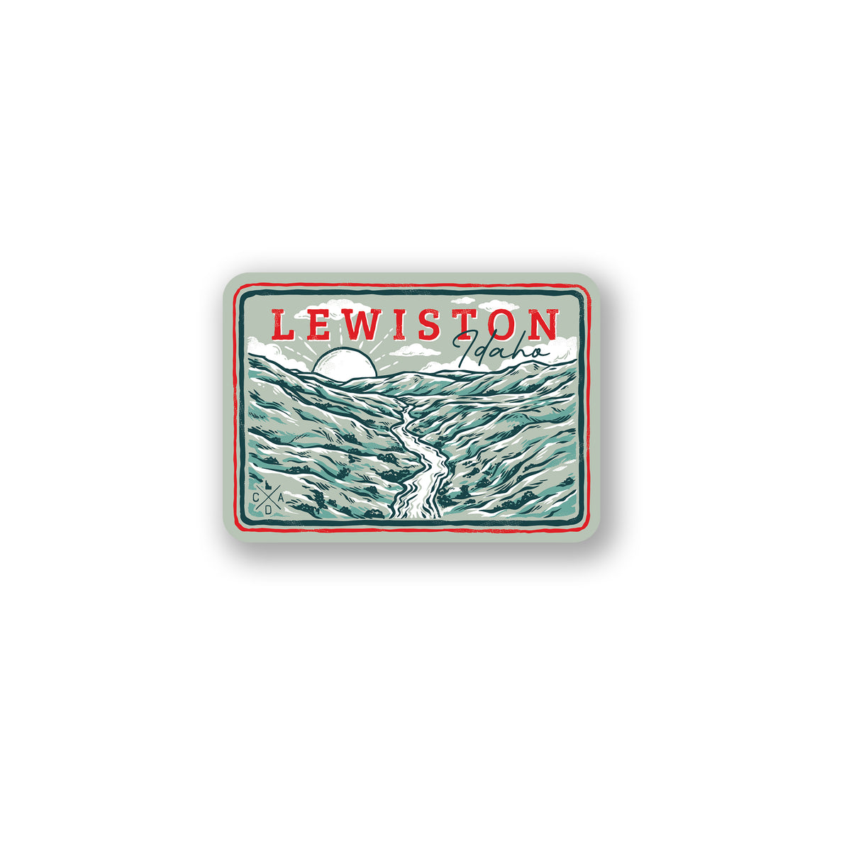 Snake River Sunrise Lewiston Idaho Sticker