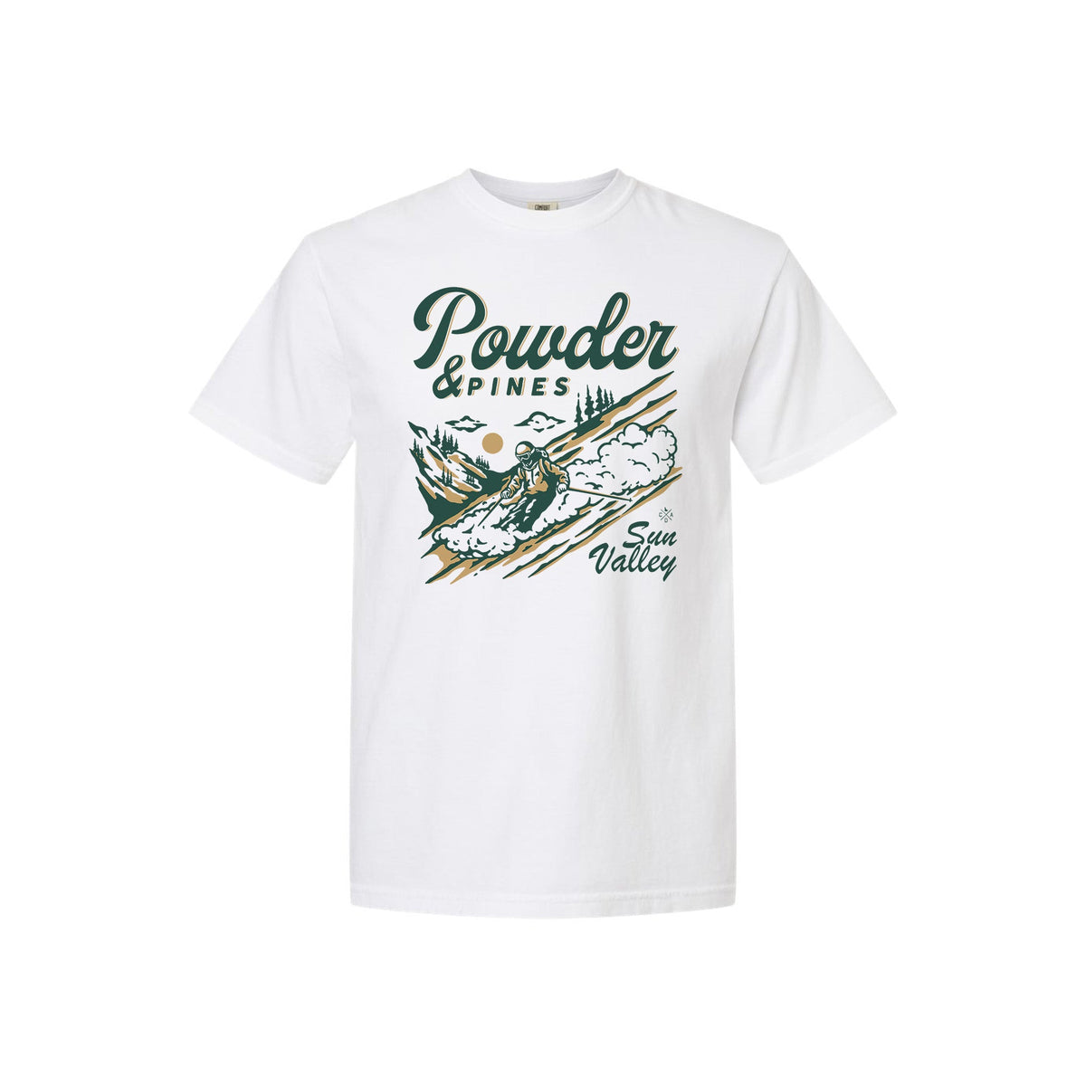 Sun Valley Powder & Pines - White (100% Cotton)