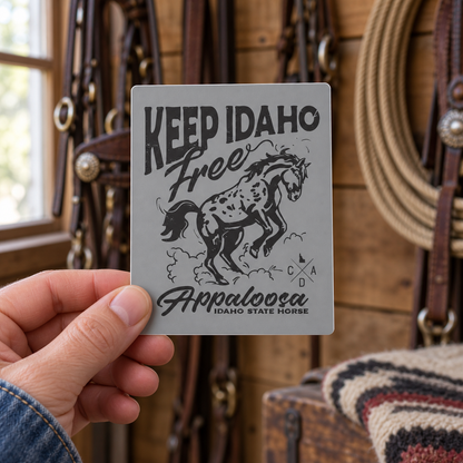 Keep Idaho Free Sticker - Grey