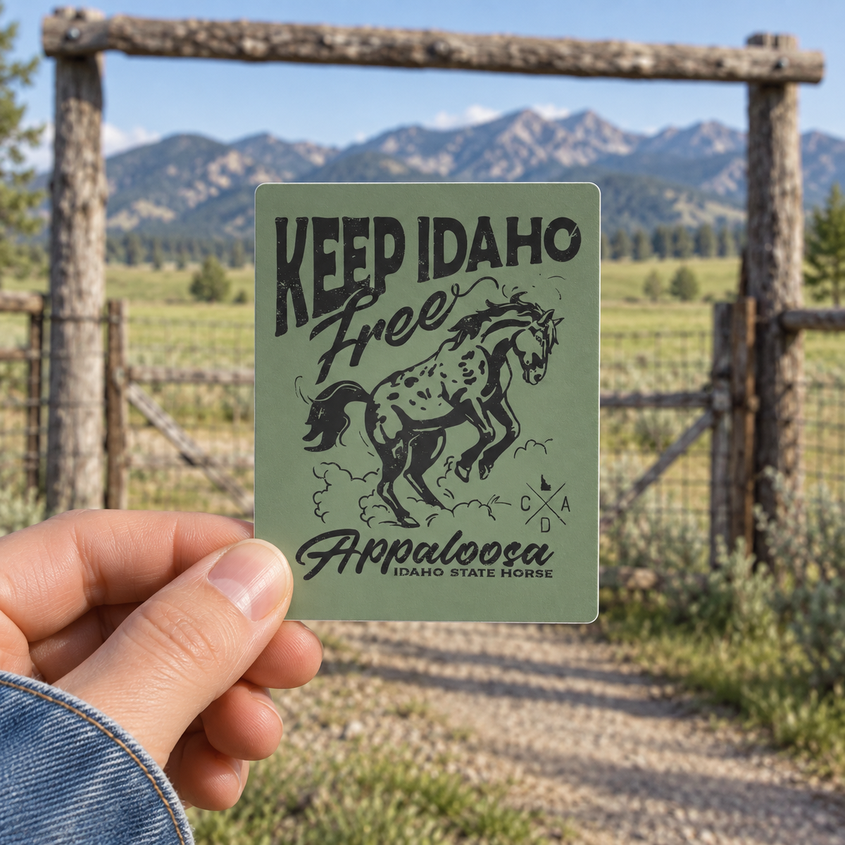 Keep Idaho Free Sticker - Green