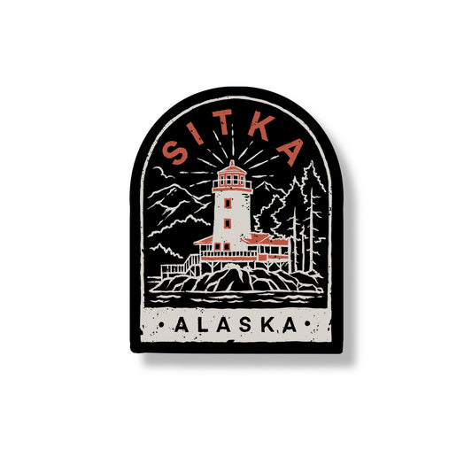 Rugged Sitka Lighthouse Sticker