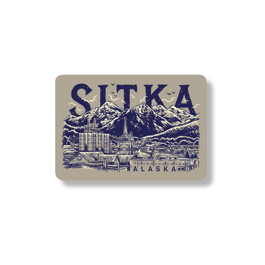 Sitka Alaska Skyline Sticker
