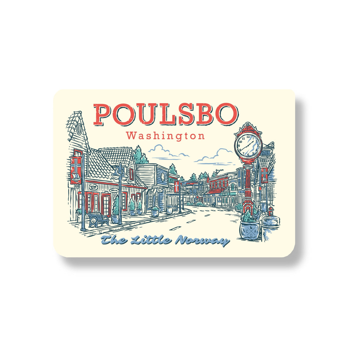 Poulsbo Little Norway Sticker