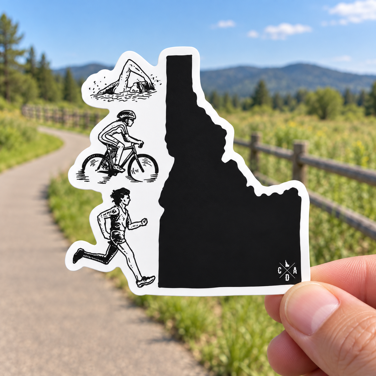 Swim Bike Run Idaho Sticker